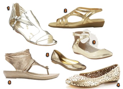 gold flats