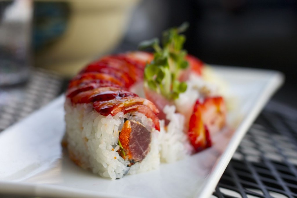 strawberry sushi