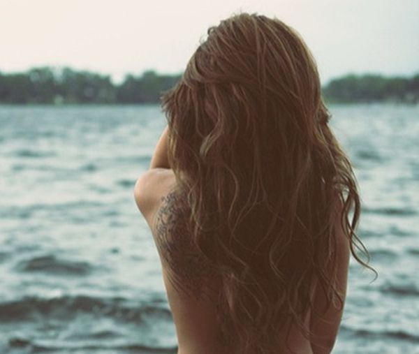 wavy beach hair ocean