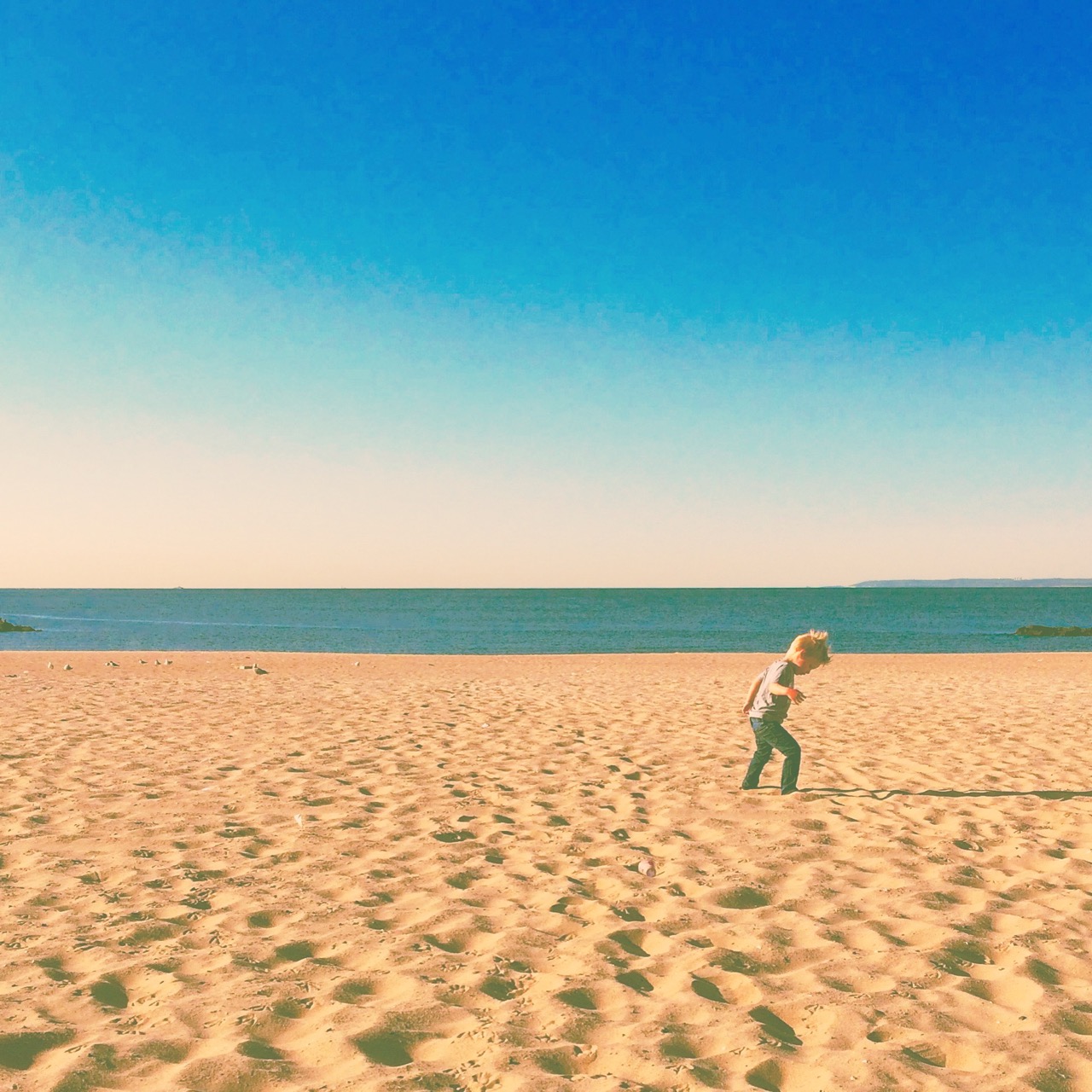 child beach sunrise coney island