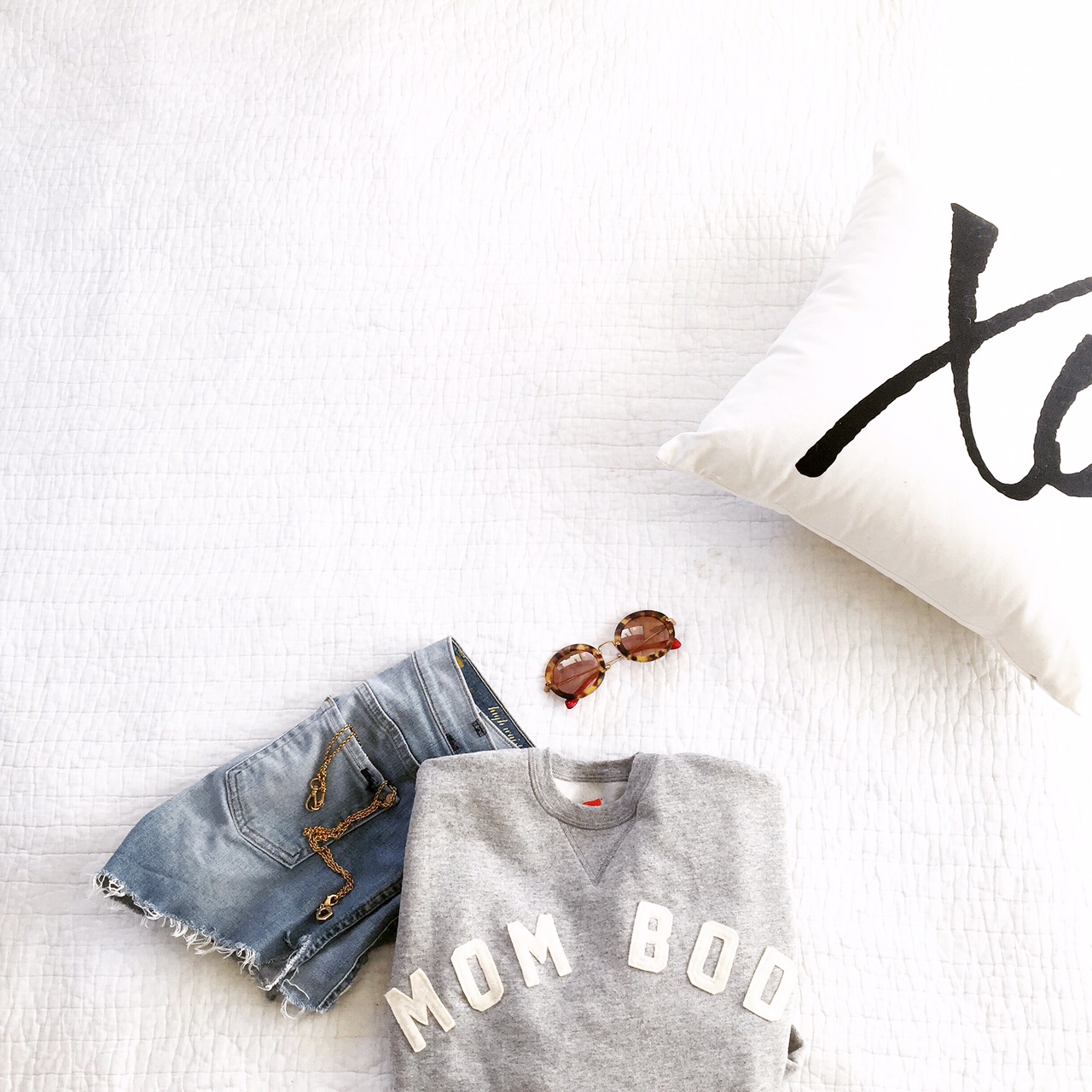 Mom Bod sweatshirt on glam camp