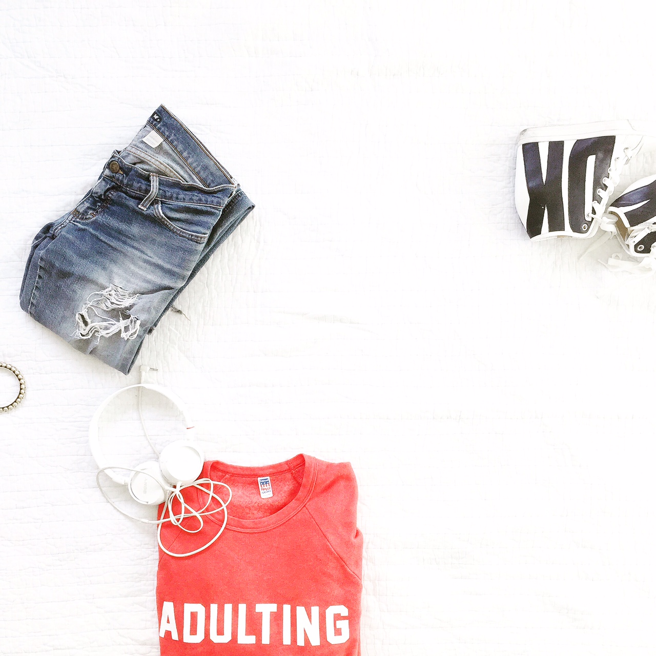 Adulting sweatshirt in red available on glam camp