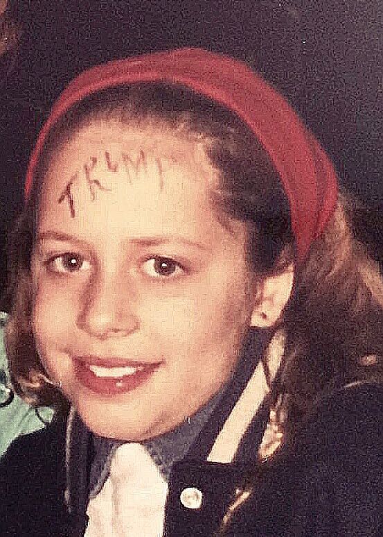 Donald Trump wrote on a child's face with permanent marker
