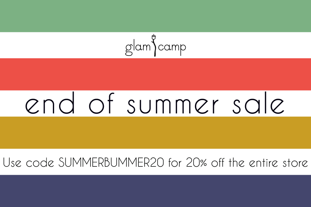 glam camp shop sale